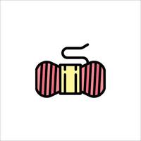 A yarn ball with a hook on it vector