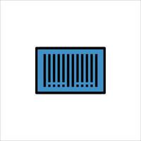A blue and black barber chair icon on a white background vector