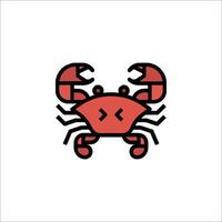A crab icon on a white background vector