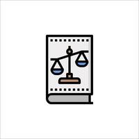 A book with scales of justice on it vector