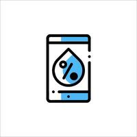 A phone with a percentage symbol on it vector