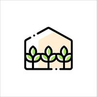 A house with plants in the front yard vector