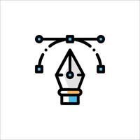 A pen and ink on a white background vector