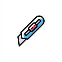 A blue and pink pen with a red lock on it vector