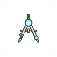 A compass icon on a white background vector