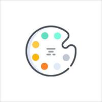 A colorful palette icon on a white background vector