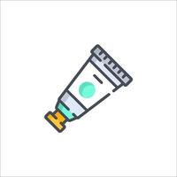 A tube of toothpaste on a white background vector