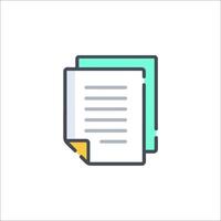 A document icon on a white background vector
