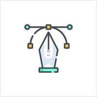 A pen and ink on a white background vector