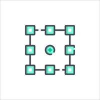 A square with a green square in the middle vector
