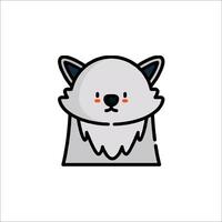 A cartoon bear with a big nose and a small face vector
