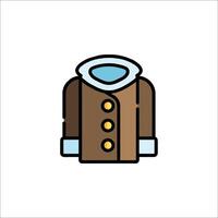 A brown coat with a blue collar on it vector