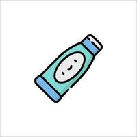 A bottle of toothpaste with a smiley face on it vector