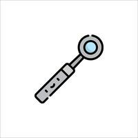 A magnifying glass icon on a white background vector