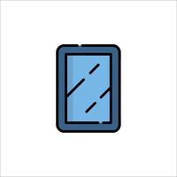 A tablet computer icon on a white background vector