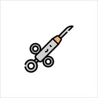 A small knife with a handle on it vector