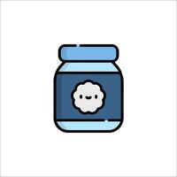 A jar of honey with a cloud inside vector