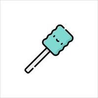 A lollipop with a smiley face on it vector