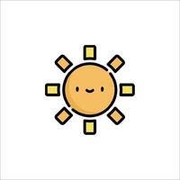 Sun icon illustration vector
