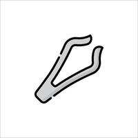 A black and white icon of a pliers vector