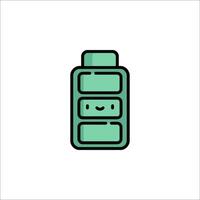A bottle of water with a smiley face on it vector
