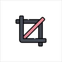 A square with a red line through it vector