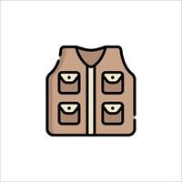 A vest icon with pockets on the front vector