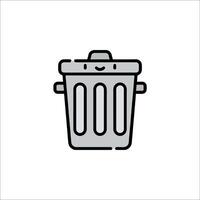 A trash can icon on a white background vector