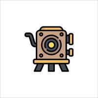 An icon of a camera on a tripod vector