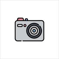 A camera icon on a white background vector