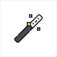 A knife with a star on it vector