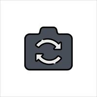 A black and white icon of a folder with an arrow pointing to the right vector