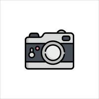 A camera icon on a white background vector