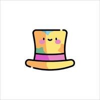 A cartoon hat with a smile on it vector