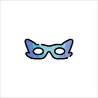 A blue mask with a cat's face on it vector