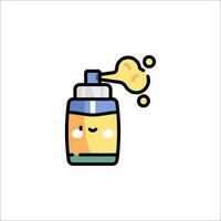 A cartoon bottle with a smiley face on it vector