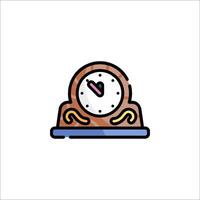 A clock icon on a white background vector