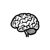 simple iilustration of brain vector
