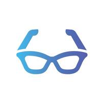 glasses Flat Gradient Icon White Background vector