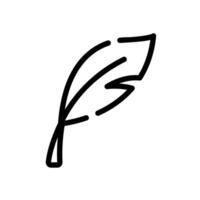quill Line Icon White Background vector