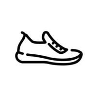 sneakers Line Icon White Background vector