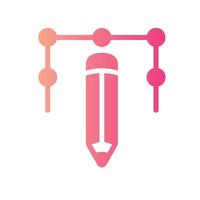 design Flat Gradient Icon White Background vector
