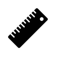 ruler Glyph Icon White Background vector
