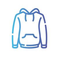 hoodie Line Gradient Icon White Background vector