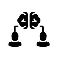 brainstorming Glyph Icon White Background vector