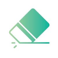 eraser Flat Gradient Icon White Background vector