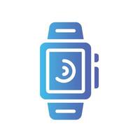 smartwatch Flat Gradient Icon White Background vector