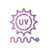 uv Line Gradient Icon White Background vector