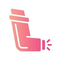 inhaler Flat Gradient Icon White Background vector