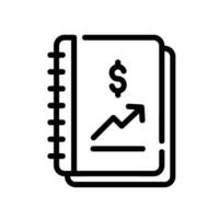notebook Line Icon White Background vector